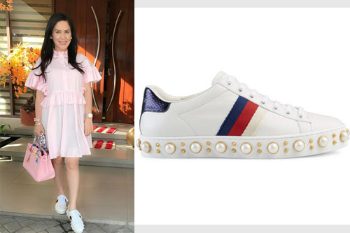 Celebrities Wearing Gucci's Ace Sneakers