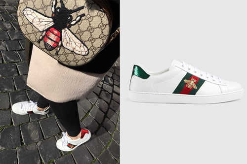 Celebrities Wearing Gucci's Ace Sneakers