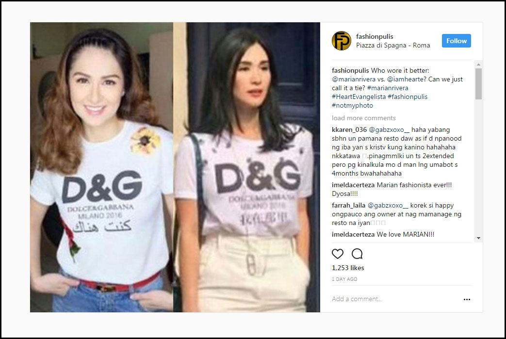 Was There a Misunderstanding Over Marian Rivera's D&G Shirt? 