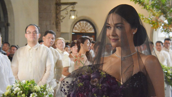 ivy aguas black wedding dress