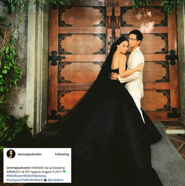 Ivy aguas black outlet wedding dress