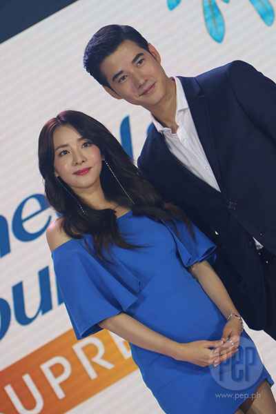 Sandara park and mario 2025 maurer head and shoulders