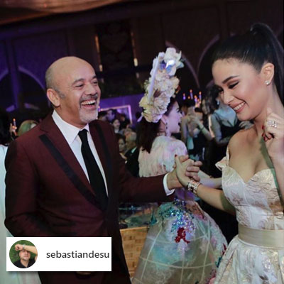 Christian Louboutin spends time with Heart Evangelista