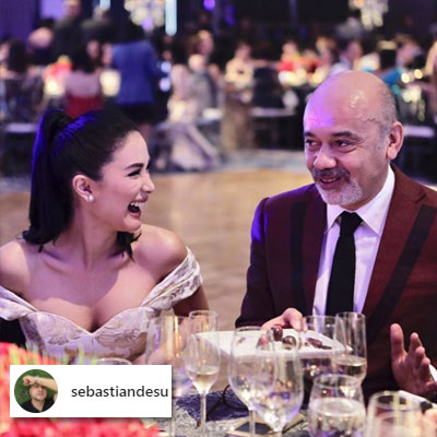 Christian Louboutin spends time with Heart Evangelista