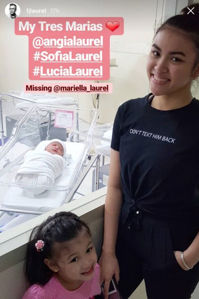 Ayen and Franco Laurel welcome fifth child baby Lucia PEP.ph