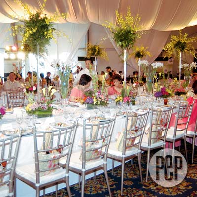  the reception area of the NBC Tent The Fort Taguig at the wedding of 