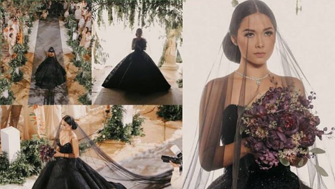 ivy aguas black gown