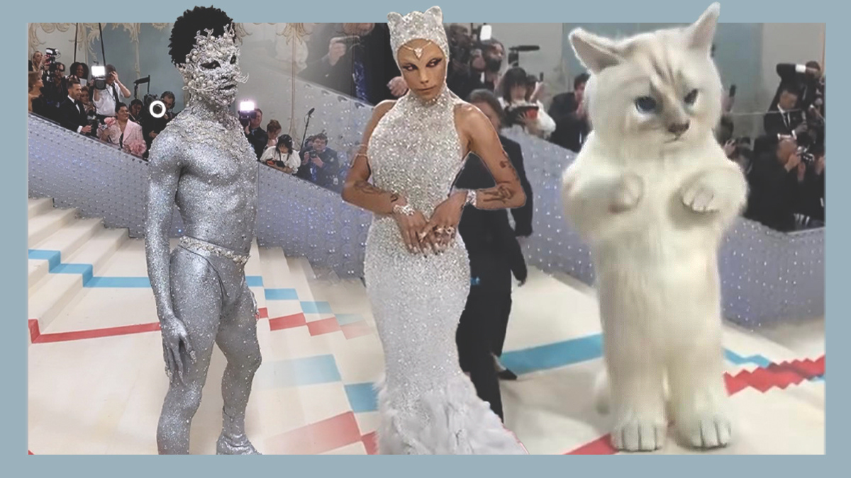 Doja Cat dresses as Karl Lagerfeld's cat Choupette at 2023 Met Gala