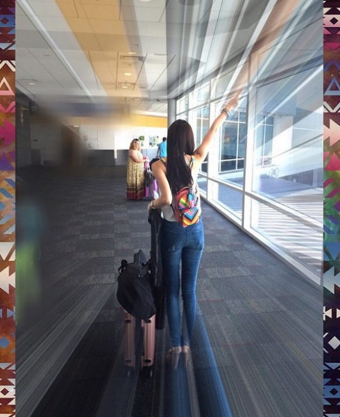 Kim Chiu and her branded backpacks