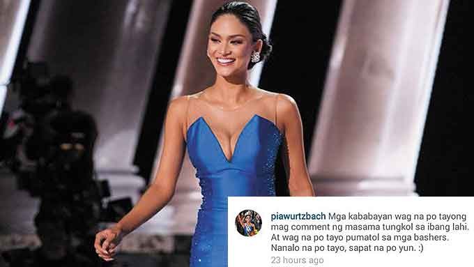 Miss Universe 2015 Pia Alonzo Wurtzbach “huwag Na Po Pumatol Sa Mga Bashers Nanalo Na Po Tayo 0171