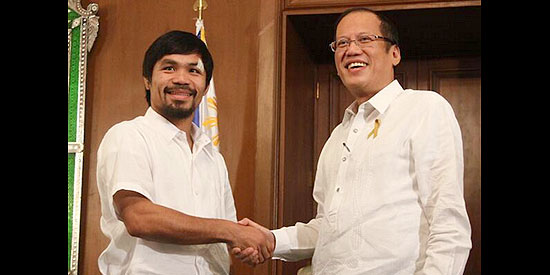 Manny Pacquiao pays courtesy call on President Noynoy Aquino in Malacañang 