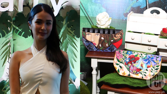 Heart Evangelista shows how it's done: Painting on an Hermes bag