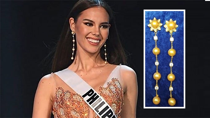 Catriona Gray designed the earrings she wore at Miss Universe 2018 prelims  | PEP.ph