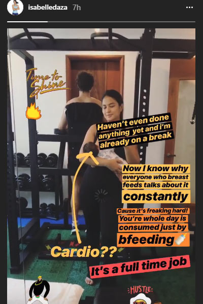 Isabelle Daza finds breastfeeding freaking hard but worth it