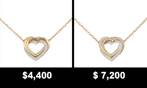 cartier necklace heart with hole