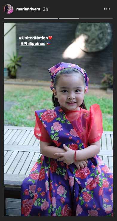 Zia Dantes wears Filipiniana dress to her school s UN celebration