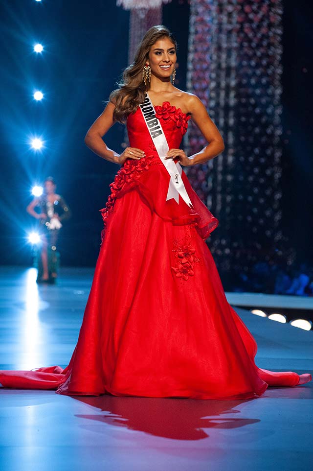 miss universe red gown