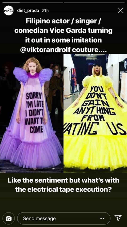 Did Vice Ganda Wear An Haute Couture Knockoff?