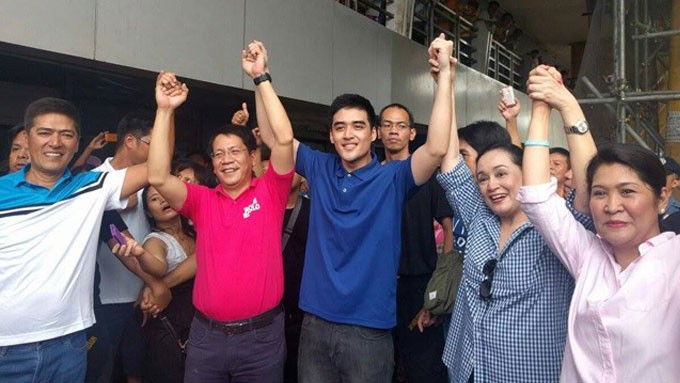 Vic Sotto and Coney Reyes join son Vico on first day of campaign | PEP.ph