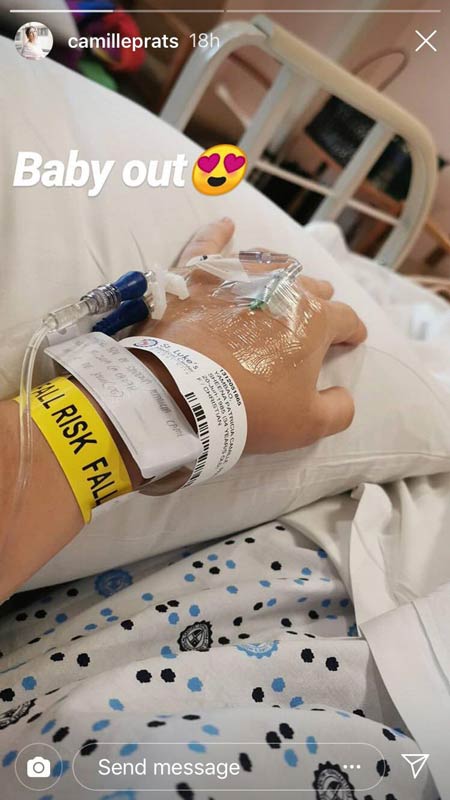 Camille Prats gives birth