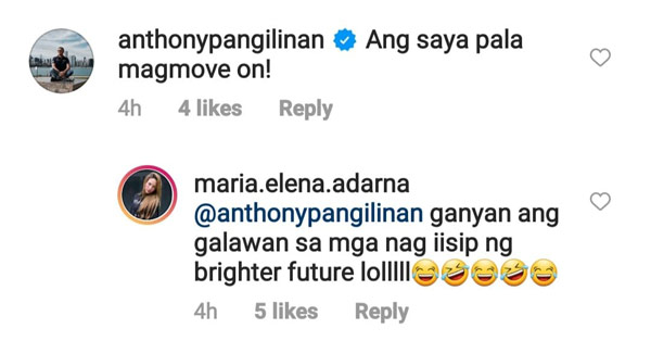 Anthony Pangilinan comment Ellen Adarna move on song