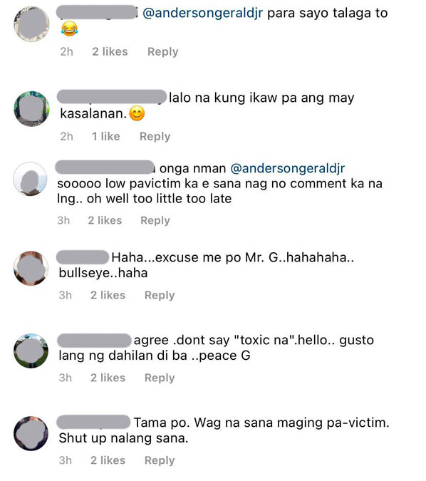 Instagram comment: netizens tag gerald anderson, calls him pa-victim