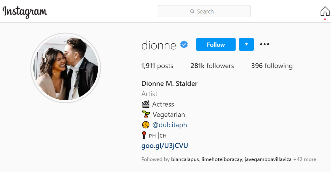 Instagram handle name: Dionee Monsanto changed to Dionne M. Stalder