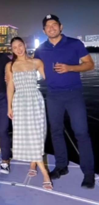 Couple Julia Barretto and Gerald Anderson in yacht