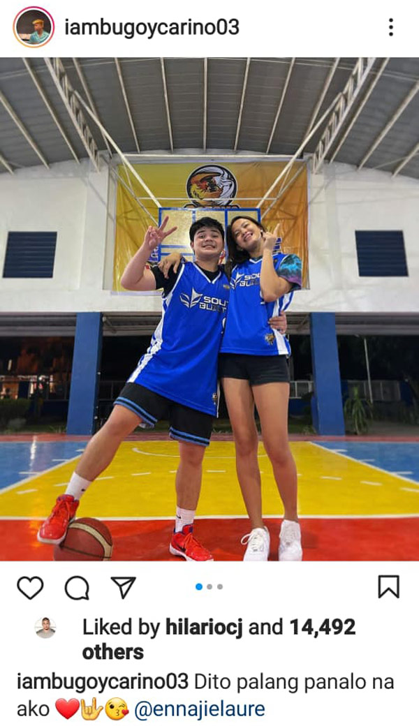 IG post: Bugoy Carino throwback photo with EJ Laure