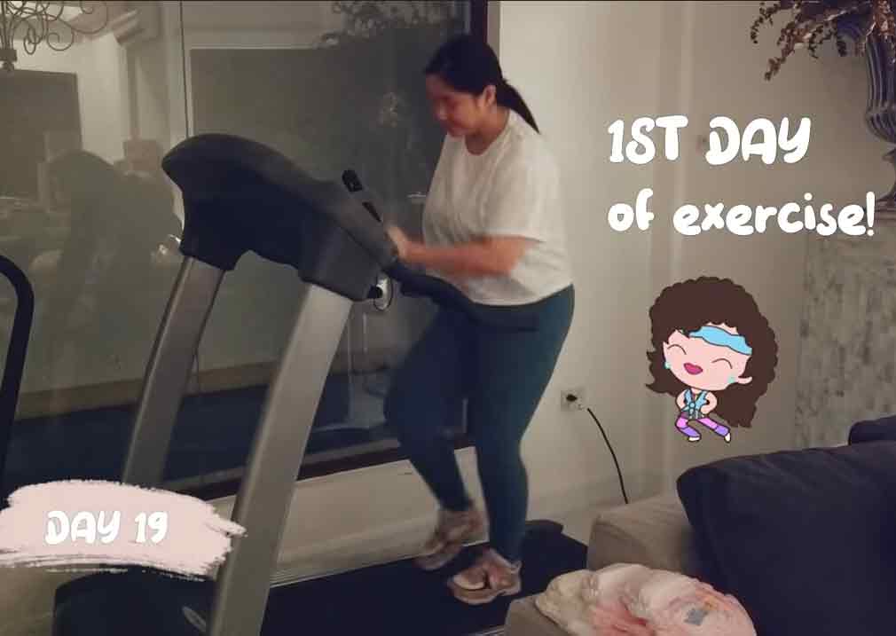 Youtube vlog screengrab: Mariel Rodriguez exercise routine