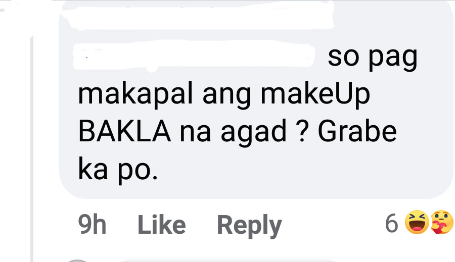FB Comment: netizen makes fun of Geneva reply about gay wearing full makeup