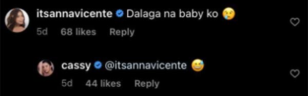 IG Comment: Anna Vicente teases Cassy Legaspi
