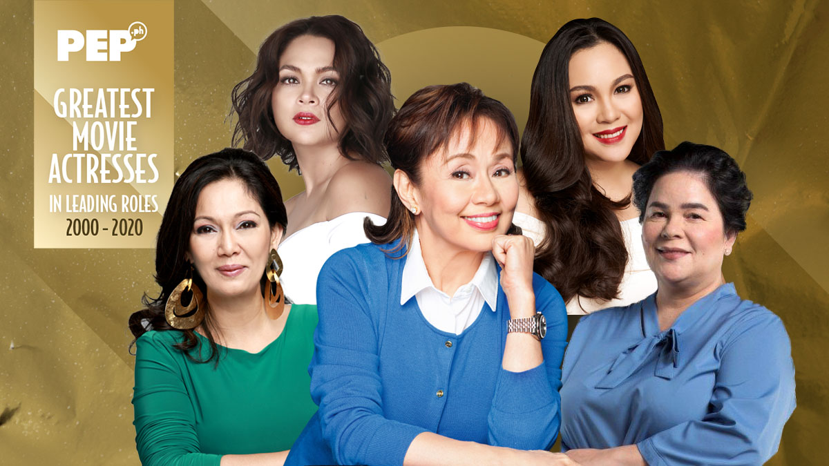 Maricel Soriano, Judy Ann Santos, Vilma Santos, Claudine Barretto, Jaclyn Jose are top 5 on THE PEP LIST of The Greatest Movie Actresses in Leading Roles, 2000-2020