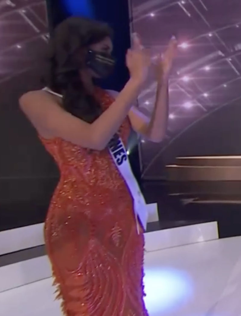 Rabiya Mateo sarimanok inspired gown in Miss Universe 2020