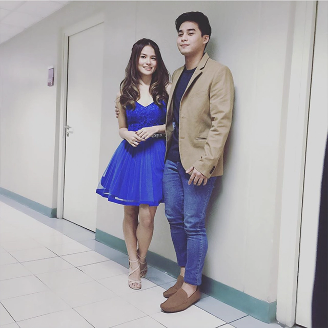mccoy de leon and elisse joson in ABS-CBN Hallway