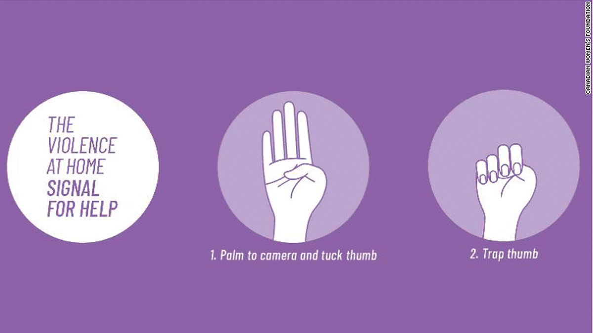 TikTok Hand Signal for help