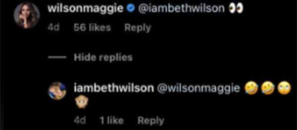 Maggie Wilson cryptic comment 