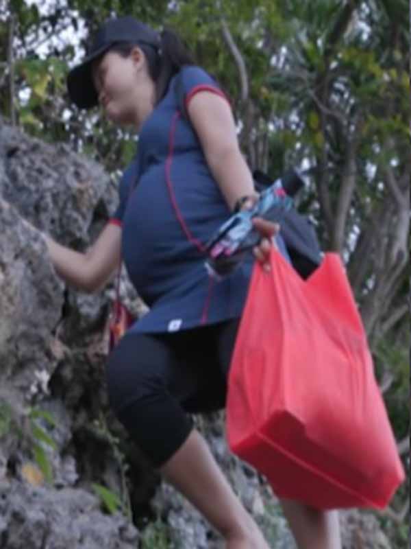 Pregnant teacher crosses cliff
