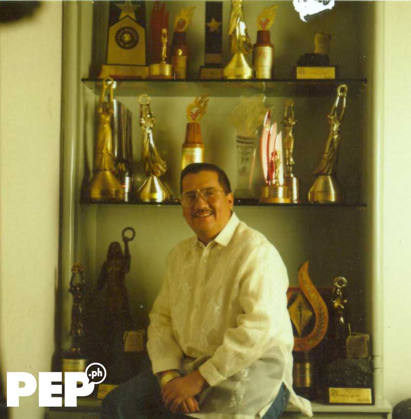 Boss Vic del Rosario and his trophies