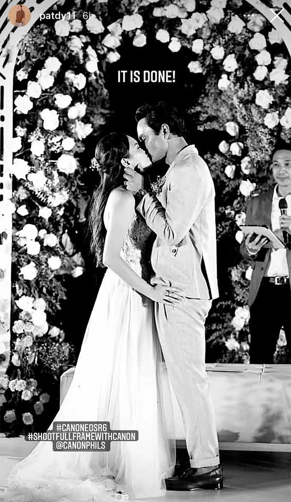 Derek Ramsay Ellen Adarna wedding kiss