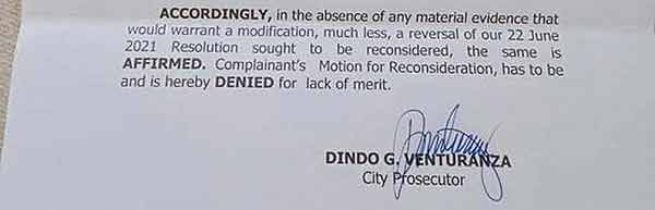 Makati Prosecutor on junked motion for Tony Labrusca slight physical injuries complaint