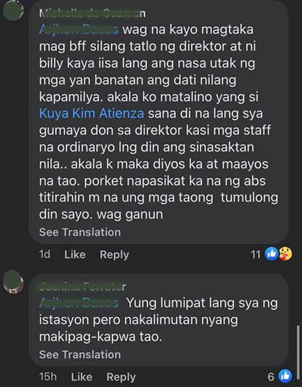 Kapamilya fan criticizing Kuya Kim Atienza