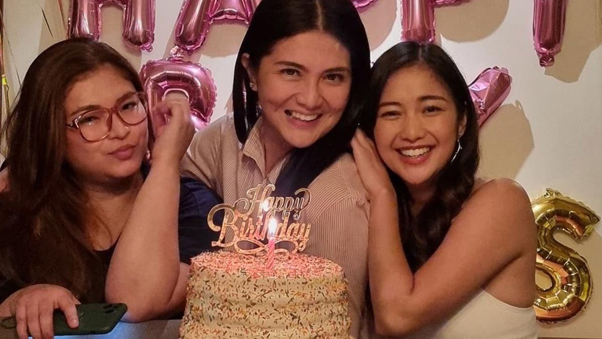 Dimples Romana celebrates 37th birthday with Angel Locsin and Charlie Dizon