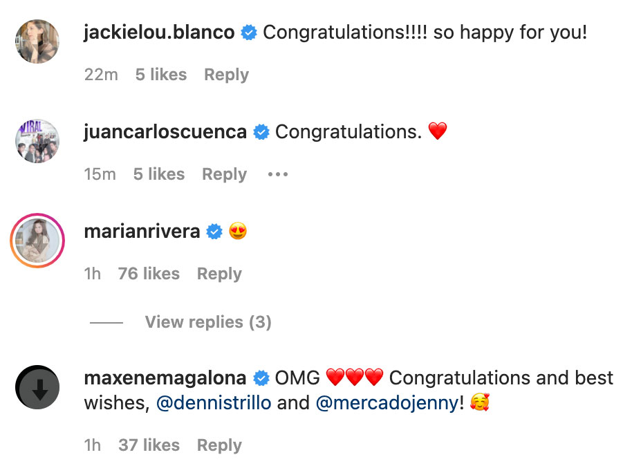 Dennis Trillo, Jennylyn Mercado, wedding Instagram comments 4