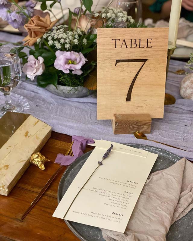 Ritz Azul, Allan Guy, wedding venue table