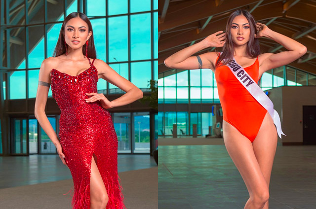 Miss Cebu City Bea Gomez evening gown and swimsuit wear in Miss Universe Philippines pre-pageant