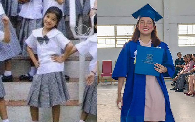 Belle Mariano class photo in st.paul college pasig, Belle Mariano graduation picture