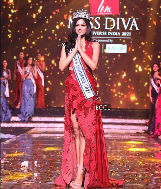 Harnaaz Sandhu during the Miss Diva Universe 2021
