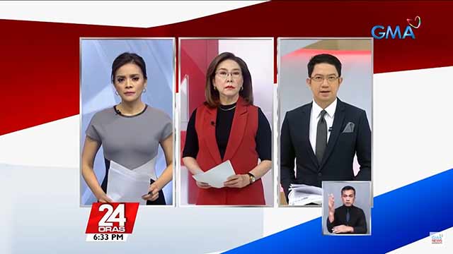 24 Oras anchors Vicky Morales, Mel Tiangco, and Ivan Mayrina