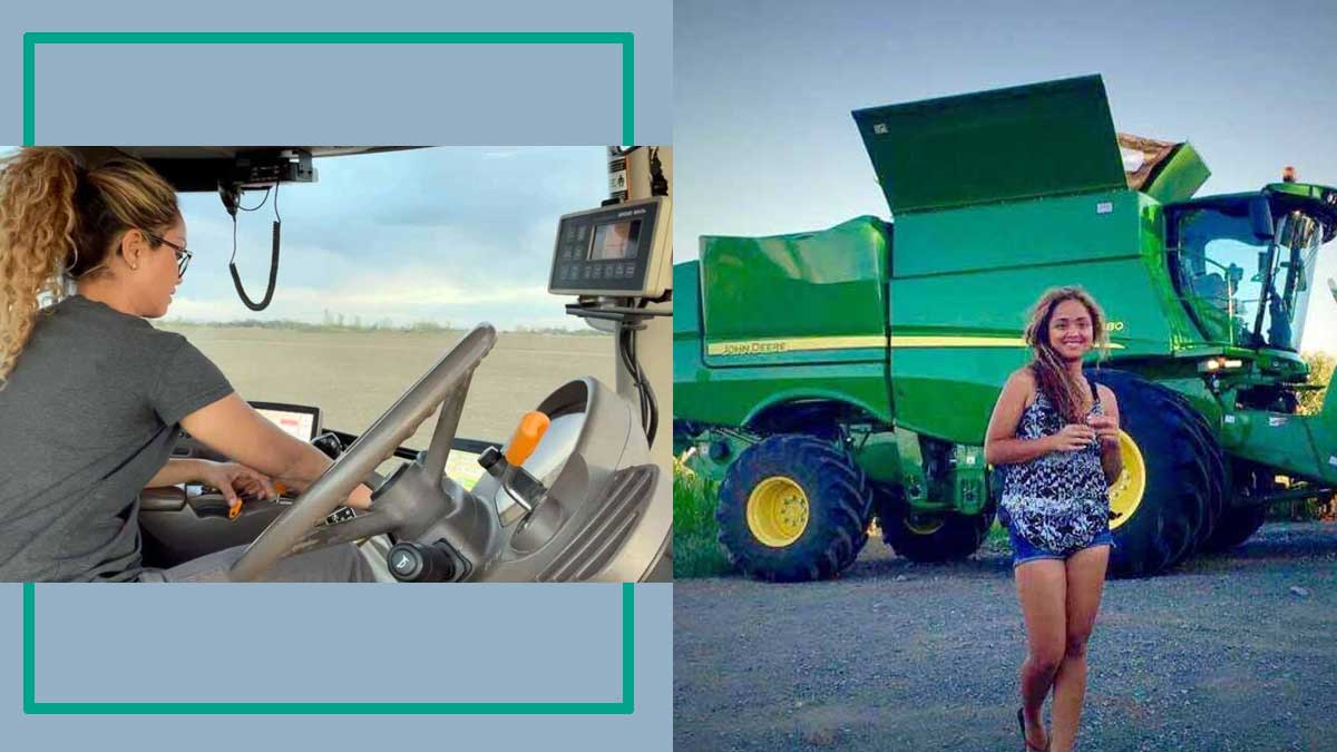 Leizel Alegre , a PInay traktora driver in Canada